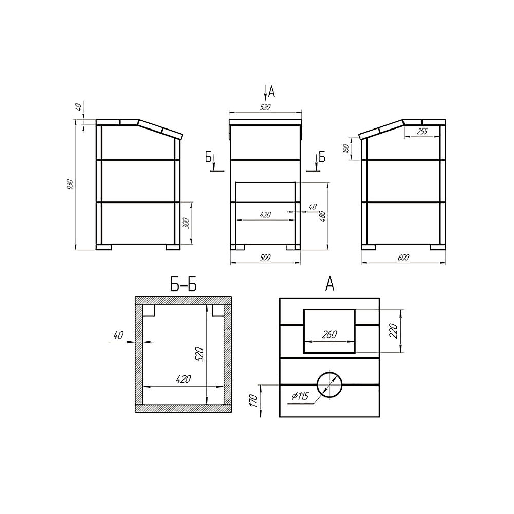 Печь Гроза 24 в облицовке Президент 930/30/40 Змеевик и дверцей со стеклом для парных до 24 м³