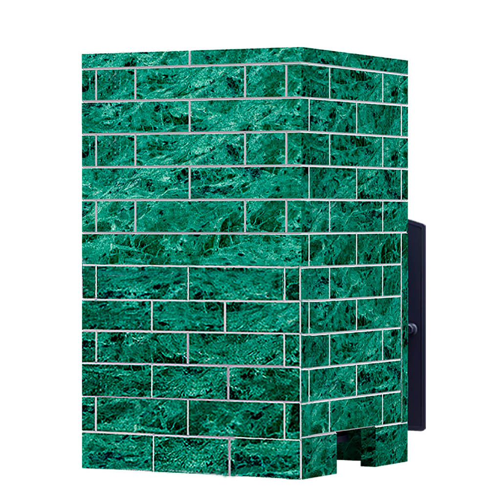 Печь Гроза 24 в облицовке Классика 930/40 Змеевик кирпич и панорамной дверцей со стеклом для парных до 24 м³