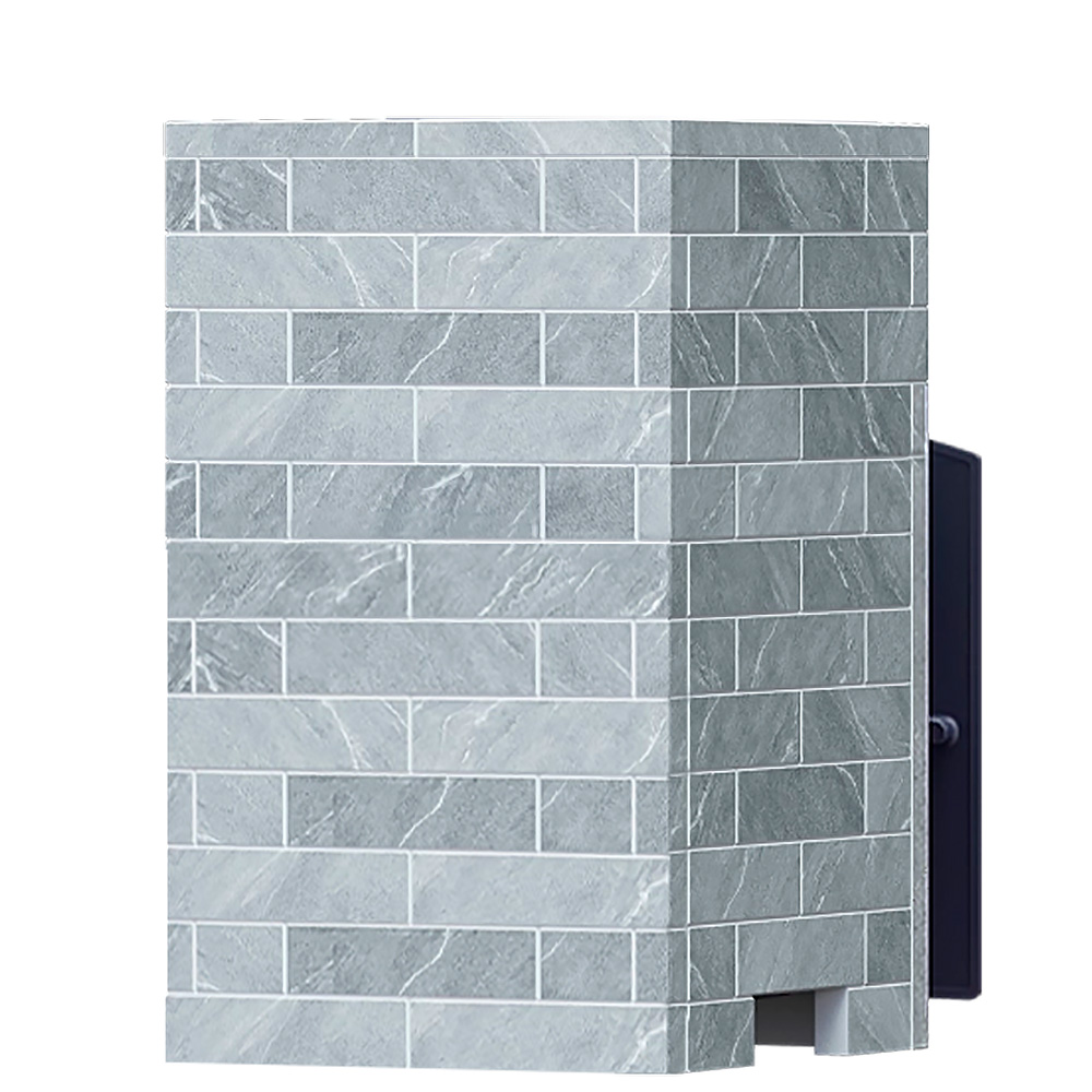 Печь Гроза 24 в облицовке Классика 930/40 Талькохлорит кирпич и панорамной дверцей со стеклом для парных до 24 м³