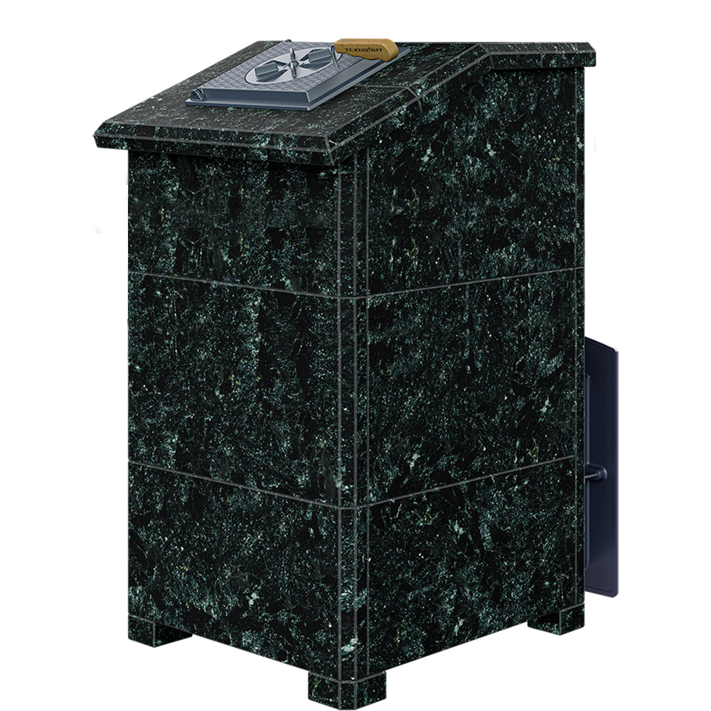 Печь Гроза 24 в облицовке Классика 930/30/40 Пироксенит и панорамной дверцей со стеклом для парных до 24 м³