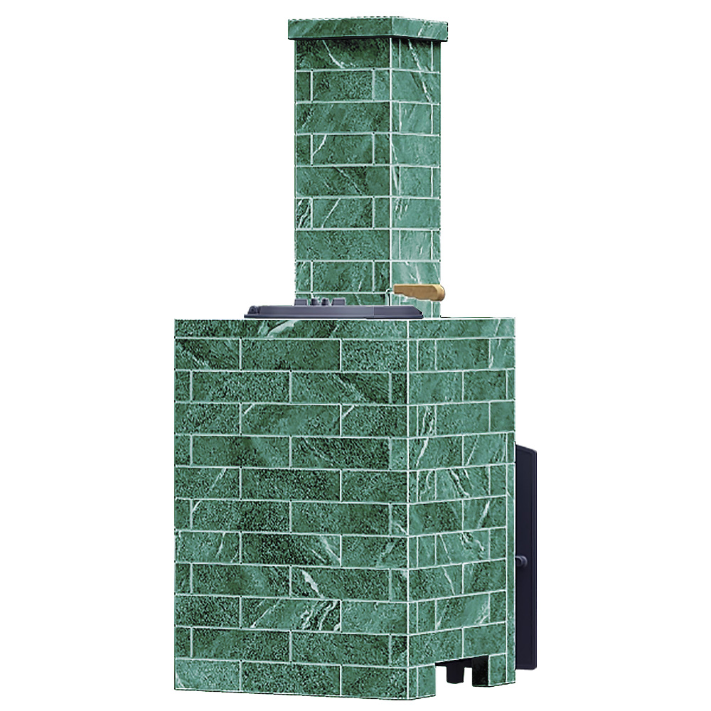 Печь Гроза 18 в облицовке Классика 850/40 Змеевик кирпич и дверцей со стеклом для парных до 18 м³