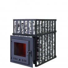 Чугунная банная печь Гроза 18 (М) в сетке