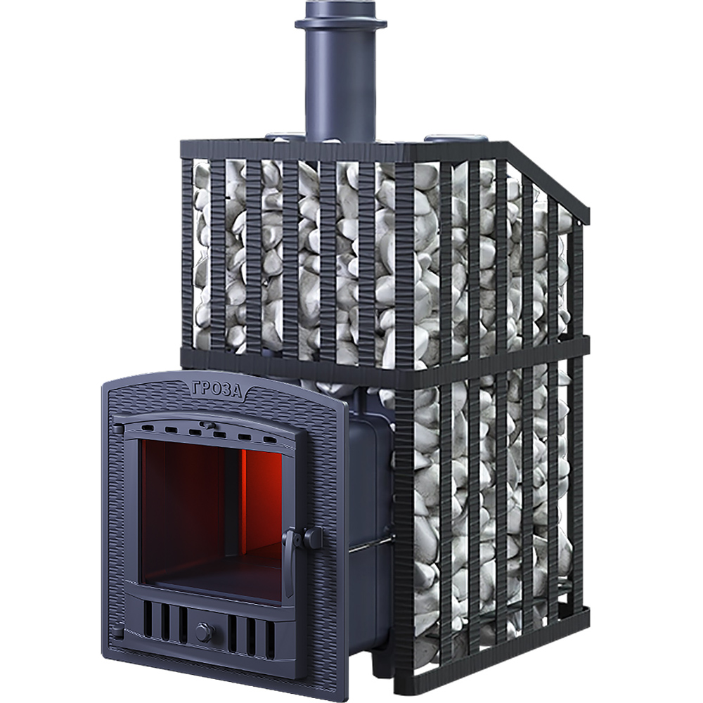 Чугунная банная печь Гроза 18 (П2) Ураган