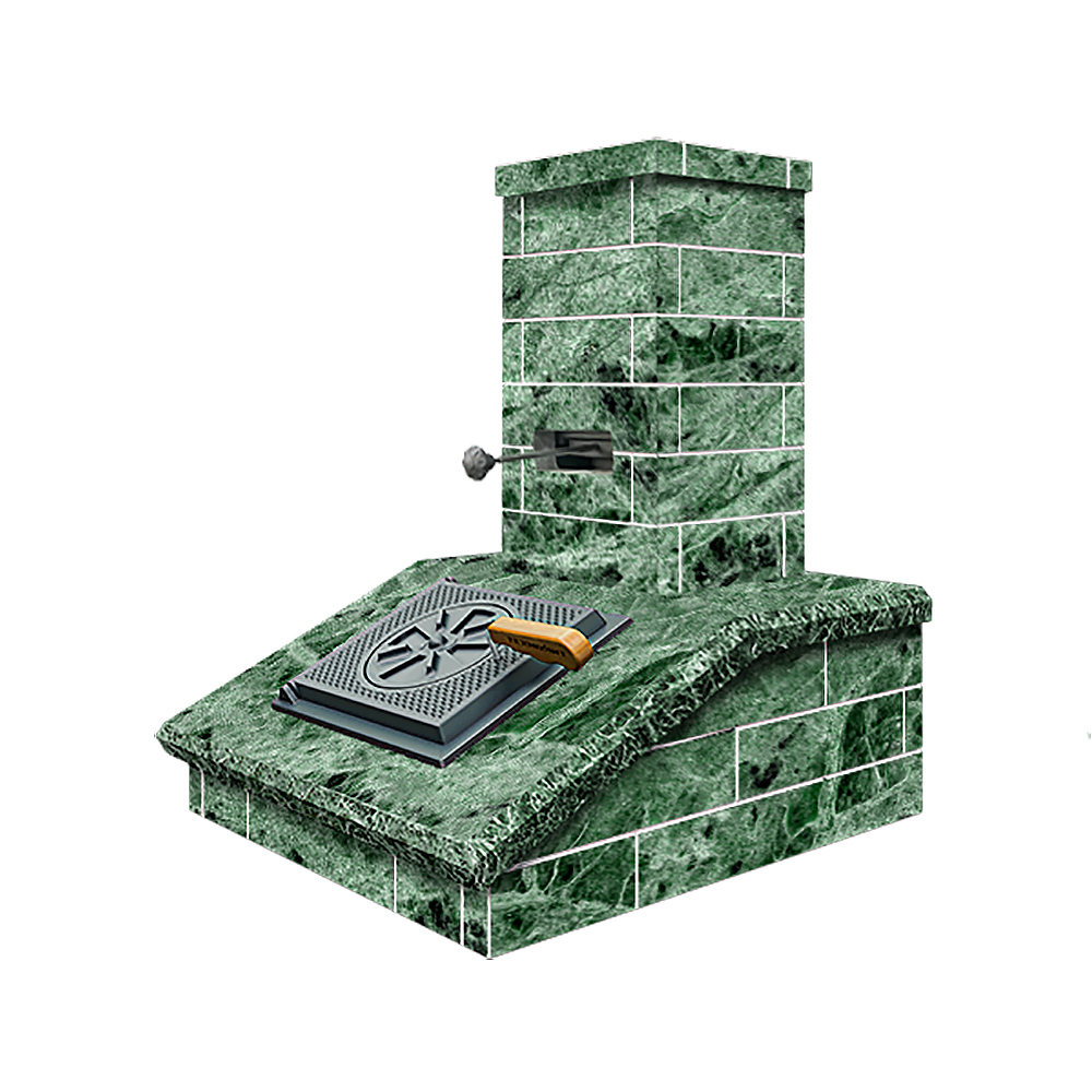 Облицовка Змеевик кирпич под шибер на трубу печей Авангард