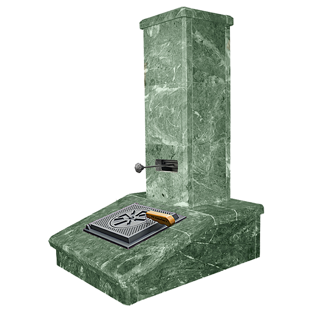 Облицовка Змеевик под шибер на трубу печей Авангард