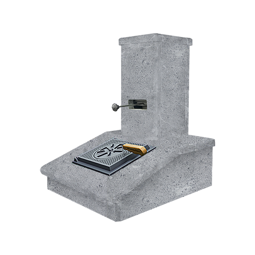 Облицовка Талькомагнезит под шибер на трубу печей GFS ЗК 18/25/30/40, Гром 30/40/50/80