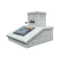 Облицовка Талькохлорит кирпич на трубу Авангард под шибер