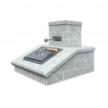 Облицовка Талькохлорит кирпич на трубу Авангард под шибер