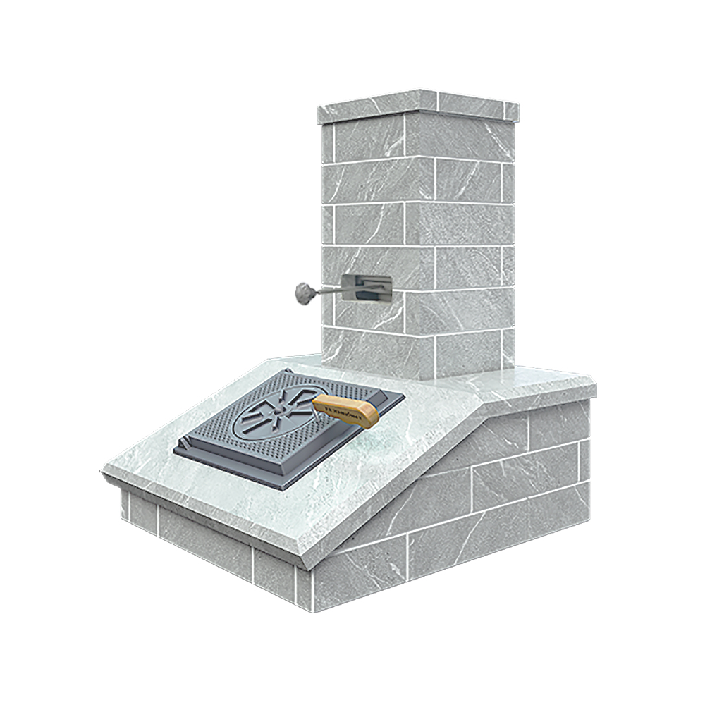 Облицовка Талькохлорит кирпич под шибер на трубу печей Авангард