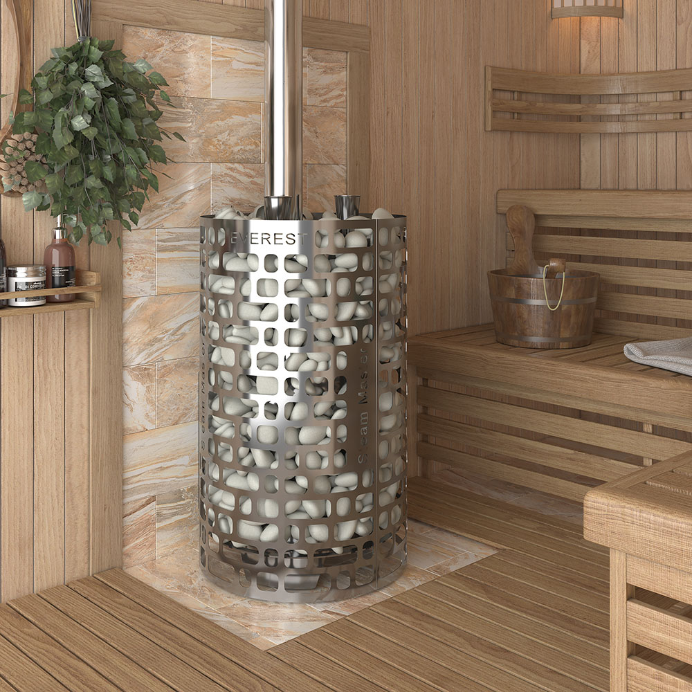 Печь-каменка Везувий Эверест "Steam Master" 24 INOX (320М) из нержавеющей стали (AISI 430) сетке